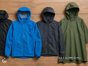 giacca poncho e guscio impermeabile antipioggia antivento